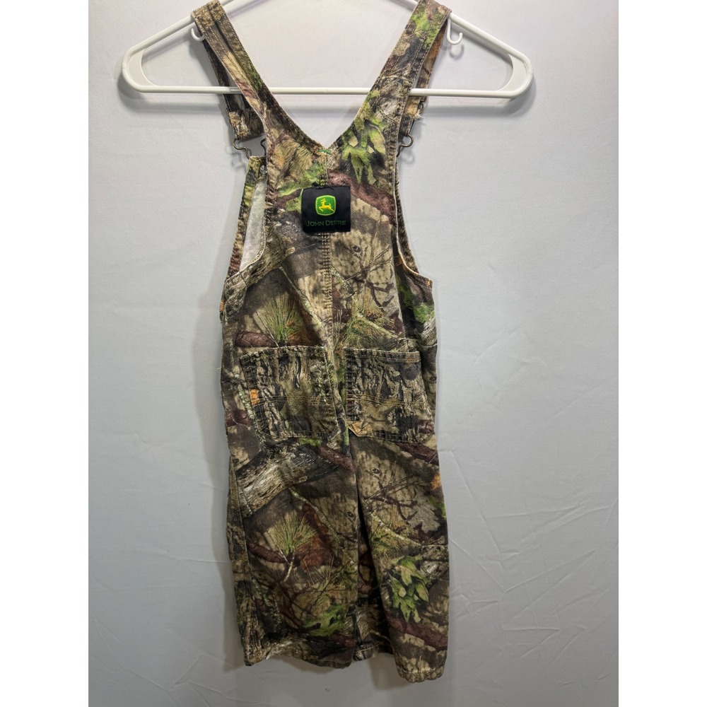 John Deere Toddler 3T Mossy Oak Camo Overalls Cotton Bib Hunting Workwear 3N/3B - Picture 5 of 7